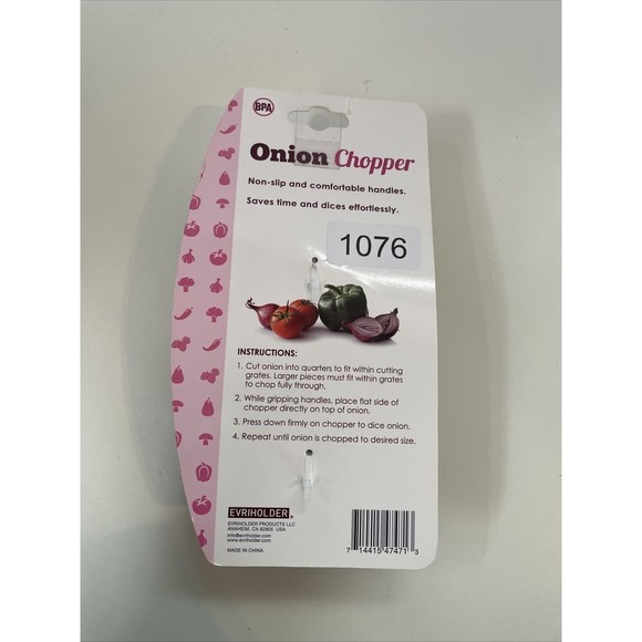 Onion Chopper Dicer One Size BLACK Stainless Steel Blades. NEW! - Picture 5 of 5